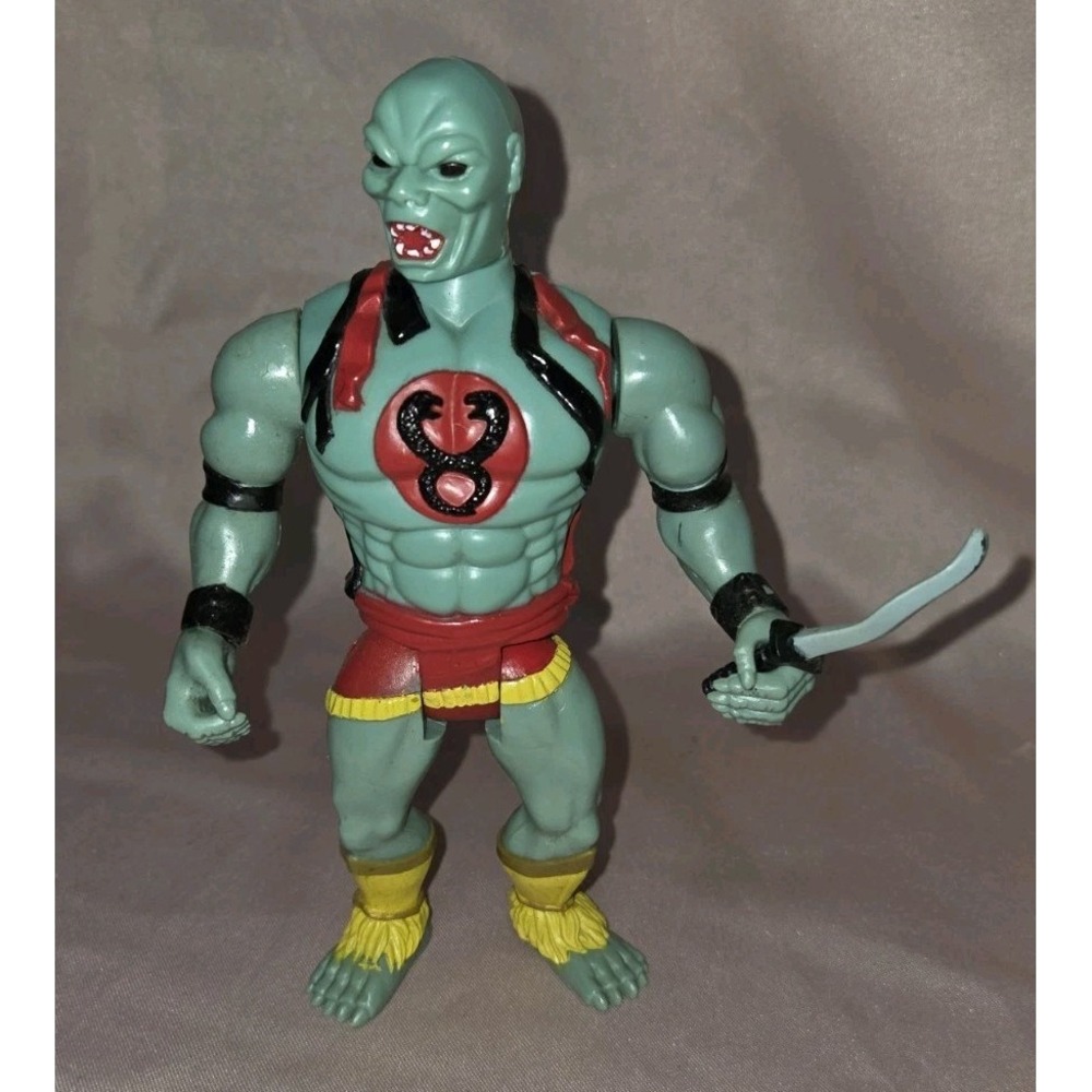 Thundercats Mumm Ra 1985 Vintage Figure Mumra  With Weapon And Head Gear
